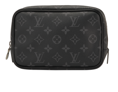Louis Vuitton Toiletry Pouch PM, &pound;395, Accessories, Black/Grey, Coated Canvas, Front view